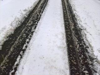 Snow Road Traces