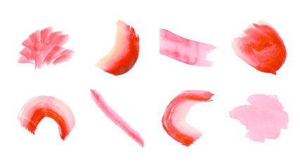 Vector set of various paint strokes and splashes