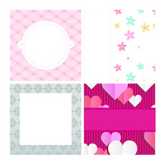 Vector set of frames with different patterns