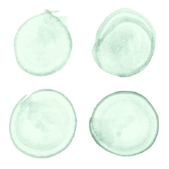 Vector set of painted circle spots