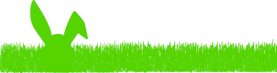 easter bunny silhouette banner, free copy space