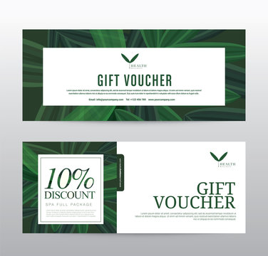 Gift Voucher template for Spa, Hotel Resort, Vector illustration