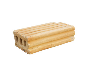 red solid brick on a white background