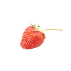 strawberries close up on white background