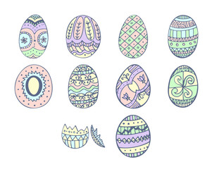 Greeting card with easter egg symbol