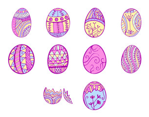 Greeting card with easter egg symbol