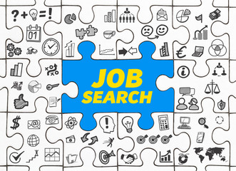 Job Search / Puzzle mit Symbole