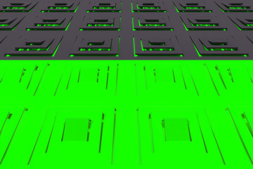 Futuristic technological background made from extruded rectangular shapes