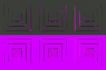 Futuristic technological background made from extruded rectangular shapes