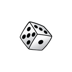 white dice risk taker gamble vector art
