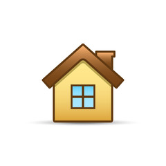 House color icon, vector isolated illustration.