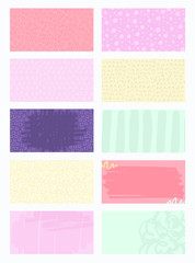 Vector icon set of fabric pattern