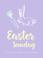 Greeting card with easter sunday message