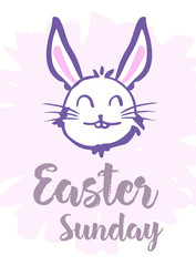 Greeting card with easter sunday message