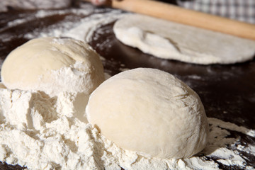 Fototapeta na wymiar Making dough 