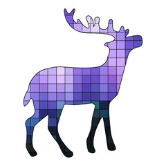 Object: deer; Style: cage; Type: illustration; Background: white.