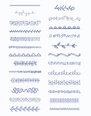 Vector icon set of floral pattern