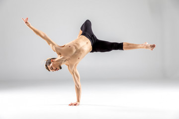 Young man dancing