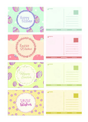 Vector set of easter card templates
