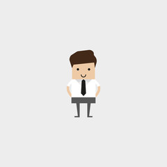Business man cartoon character.- vector illustration