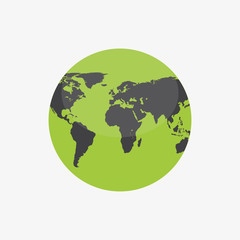 Globe Icon. World map. Earth icon.
