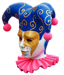 Carnival decoration head of a fool, and mask