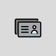 Obraz premium id card icon flat design