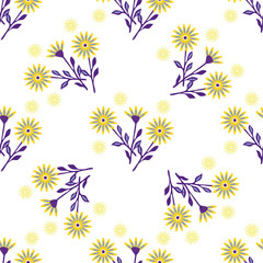 Fototapeta na wymiar Pattern with silhouettes of bouquets on a light background.