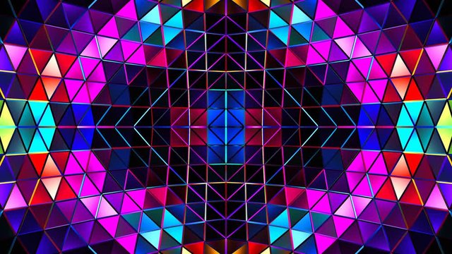 Colorful 3d Vj Stage Loop 4k