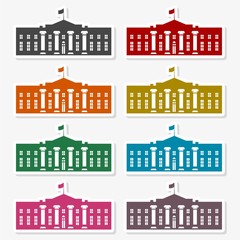 White House icon - Vector Illustration