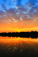 Obraz premium Beautiful atmosphere sky at sunset.
