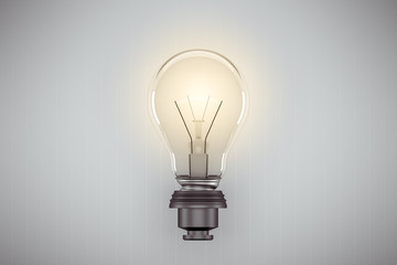 Abstract Concept about the Light bulbs electrical power of the world with white background 3Drendering