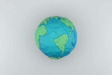 World symbol  About saving the world  with background color 3drendering