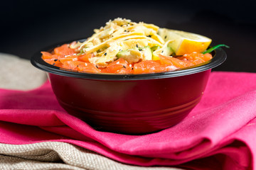 japanese food Mix Sashimi Chirashi Rice Bowl