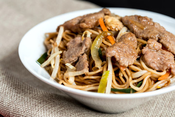 fried noodle asian food on the table