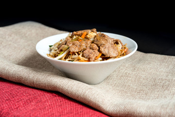 fried noodle asian food on the table