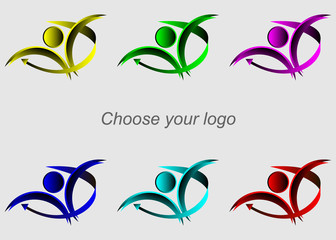 Set of abstract web icons. Set of abstract logos for companies and business style