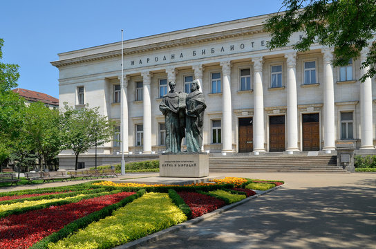 St. St. Cyril and Methodius National Library and monument in Sofia, Bularia