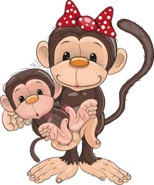 Little monkey cartoon
