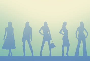 group of fashion women