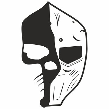 Alien-Sch&auml;del mit Maske