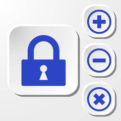 lock icon stock vector illustration flat design