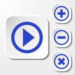 play icon stock vector illustration flat design