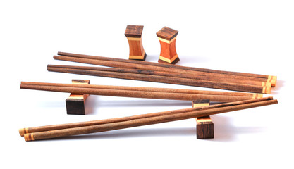 chopsticks isolated on white background.