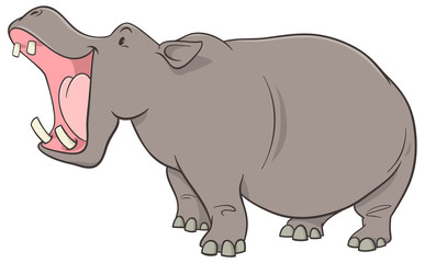 Obraz premium hippopotamus cartoon character