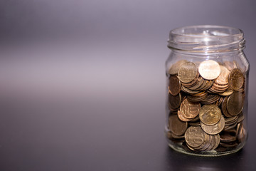 glass jar piggy bank