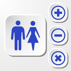 man and woman icon stock vector illustration flat design