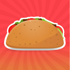 Taco vector illustration