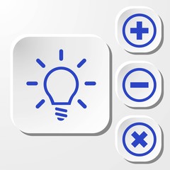bulb icon stock vector illustration flat design