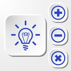 bulb icon stock vector illustration flat design